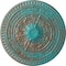 Ekena Millwork Naple Ceiling Medallion (Fits Canopies up to 3 3/8"), 37 1/2"OD x 3 3/8"P, Copper Green Patina CM37NACGS - alternate 1